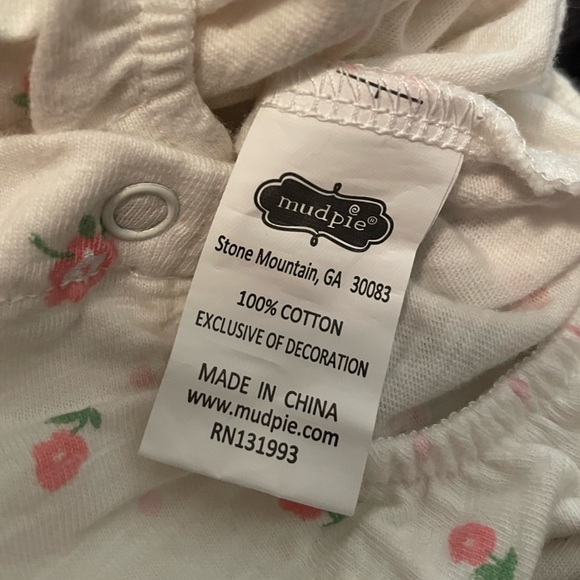 Mudpie 3-6 months girls onesie/romper-Excellent used condition - Picture 7 of 7